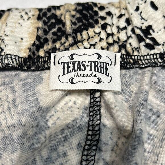 Texas True Threads Lounge Pants Womens Sz Medium Snakeskin Animal Print Elastic - Picture 7 of 11